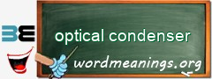 WordMeaning blackboard for optical condenser